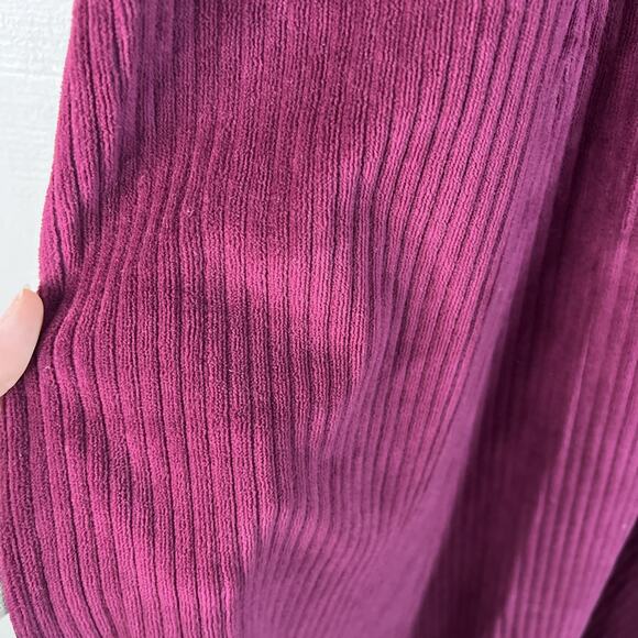 Coldwater Creek Velvet Maxi Dress L Wine Burgundy Moody Boho Glam Edwardian - Picture 8 of 16